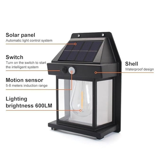 Outdoor Solar Wall Light - Waterproof