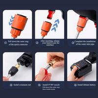 High-Pressure Car Washing Kit | Dual Battery